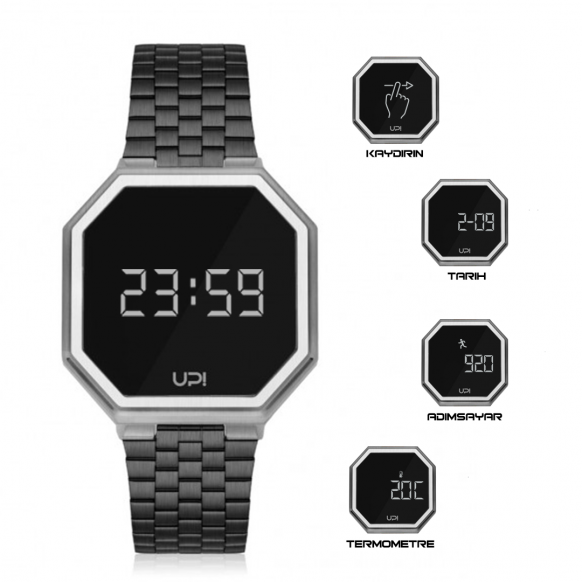 UPWATCH EDGE SILVER&BLACK TWO TONE +