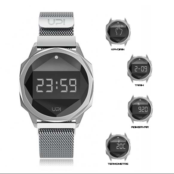 UPWATCH ICON BIG SILVER SWAN TOPAZ +