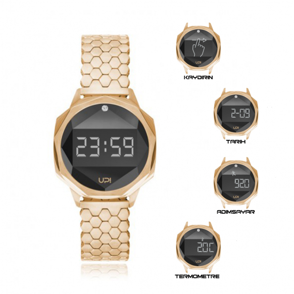 UPWATCH ICONIC GOLD ONE SET WITH SWAN TOPAZ +