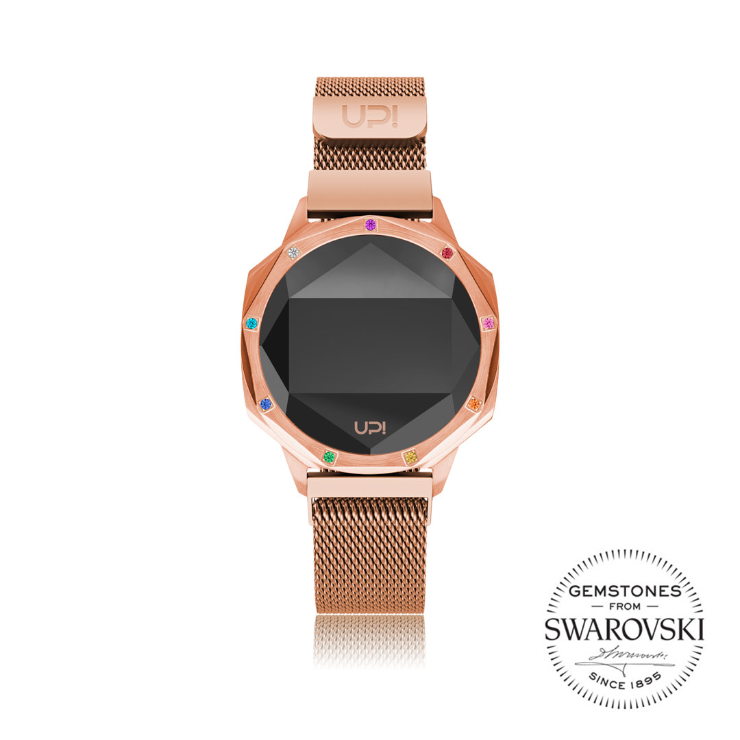 UPWATCH ICONIC ROSE GOLD LE SET WITH SWAN TOPAZ LOOP BAND