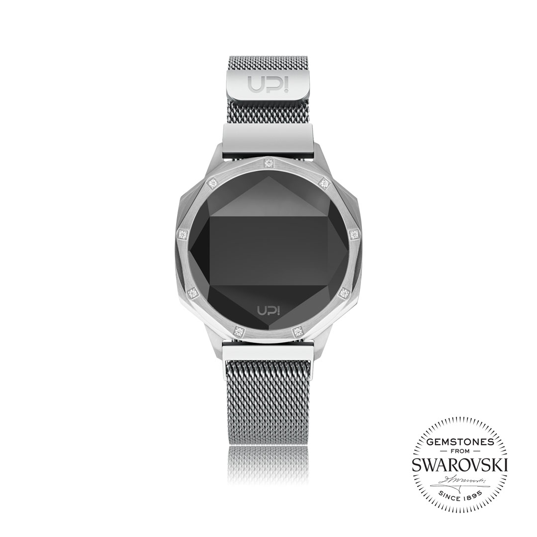 UPWATCH ICONIC SILVER SET WITH SWAN TOPAZ LOOP BAND +