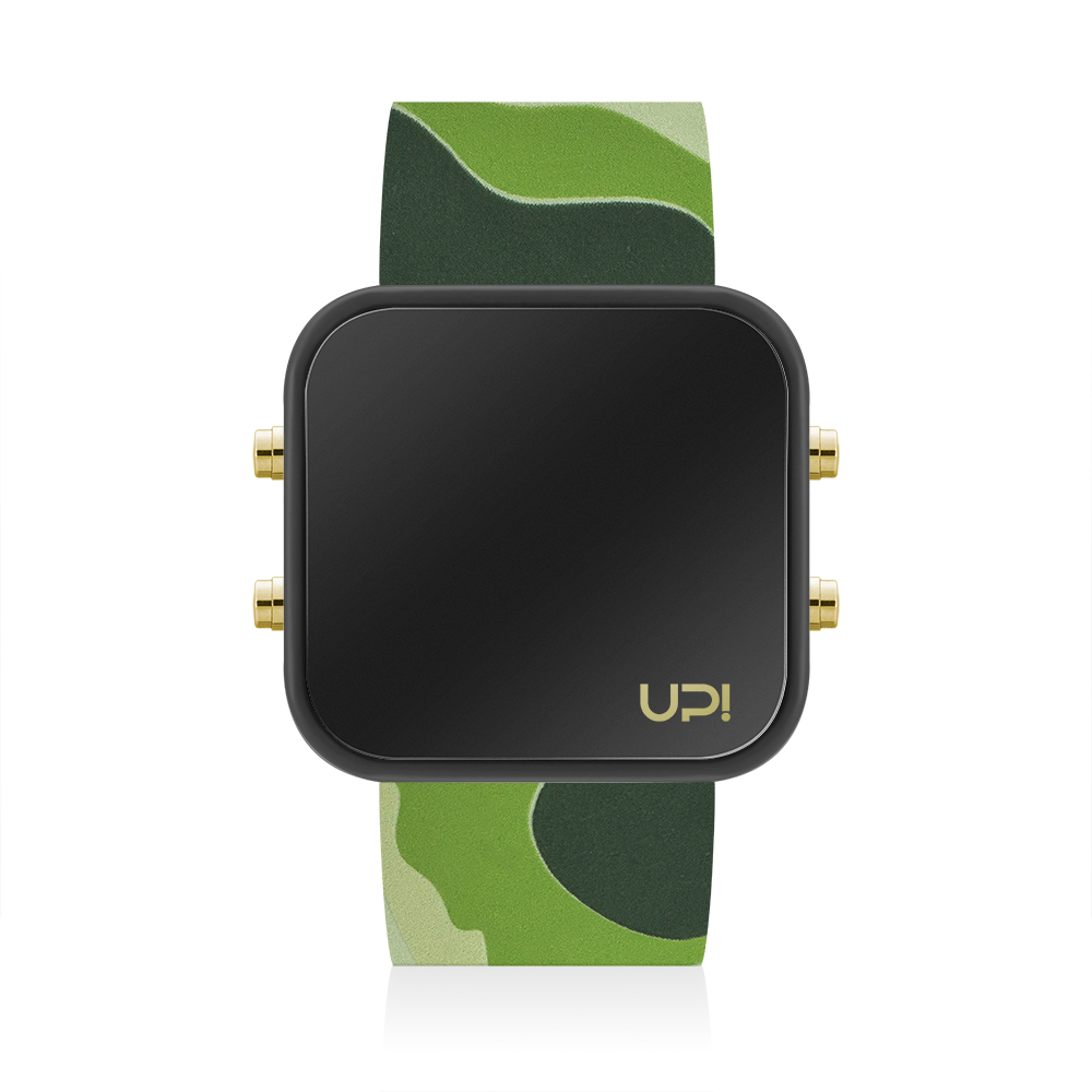 UPWATCH LED GBLACK&GREEN CAMOUFLAGE