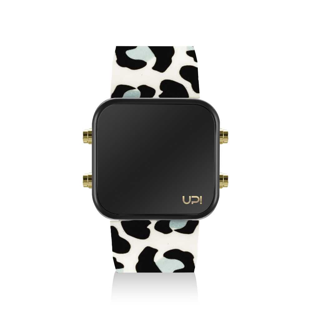UPWATCH LED MINI GOLD BLACK BLUE LEOPARD