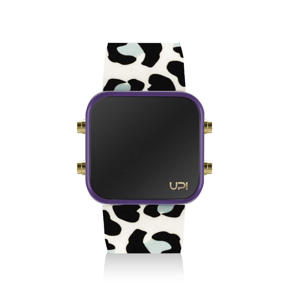 UPWATCH LED MINI GOLD PURPLE BLUE LEOPARD