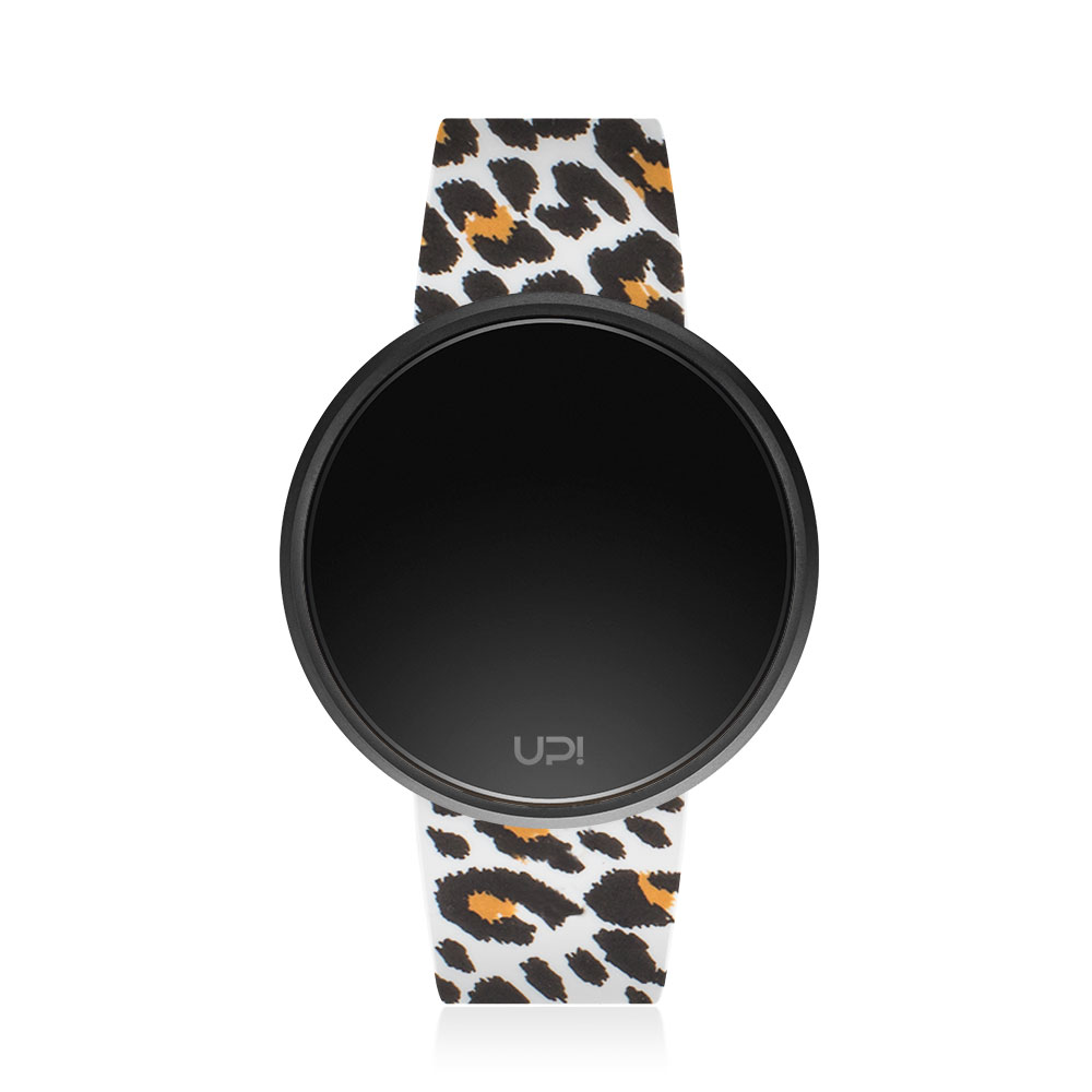 UPWATCH ROUND BLACK&LEOPARD