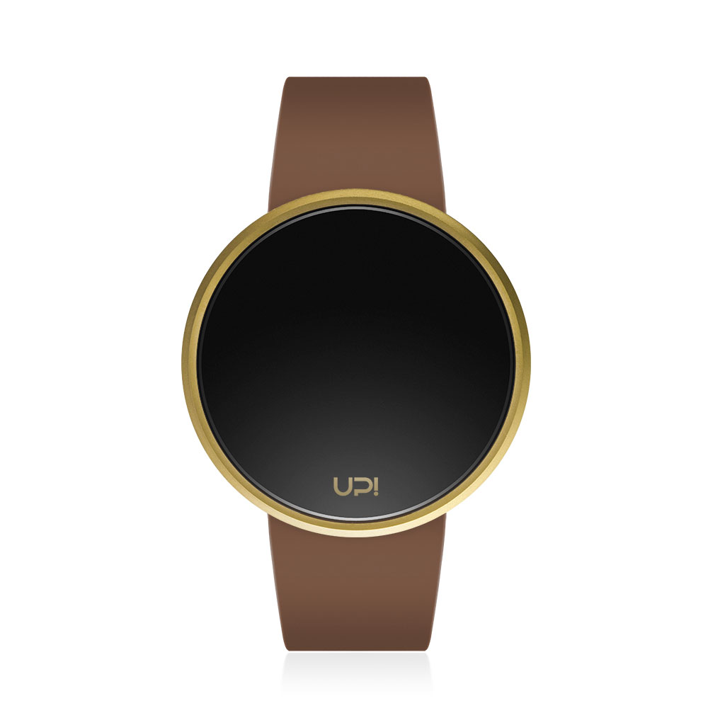 UPWATCH ROUND GOLD&BROWN