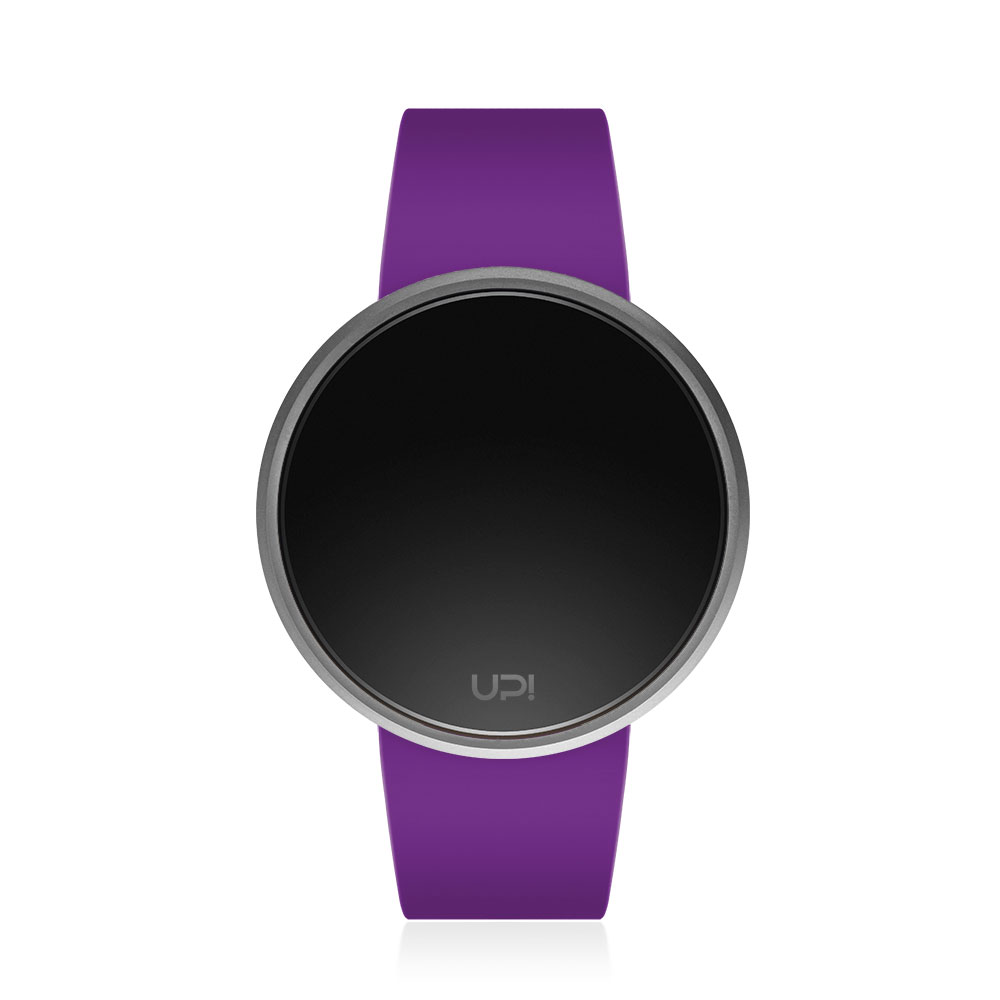 UPWATCH ROUND SILVER&PURPLE