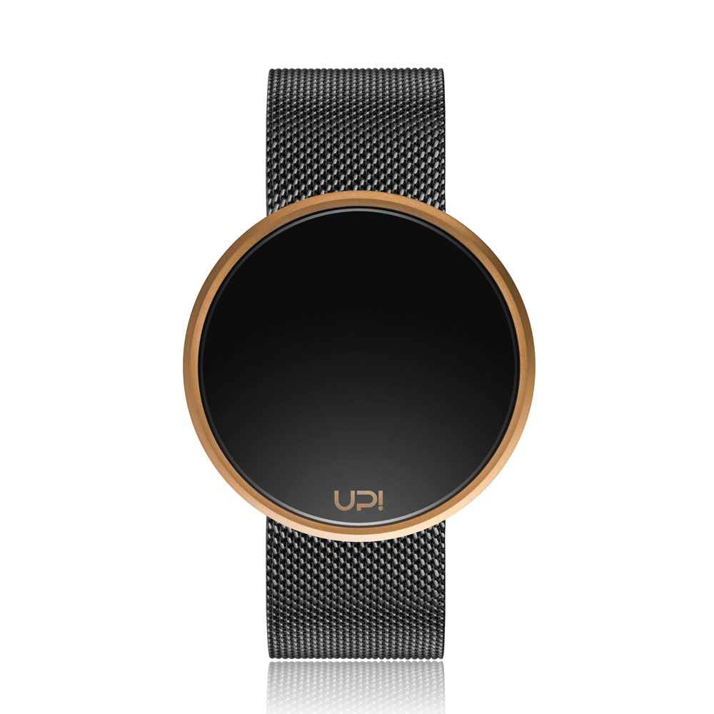 UPWATCH ROUND STEEL ROSE&BLACK TWO TONE