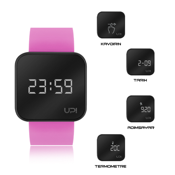UPWATCH TOUCH BLACK&PINK +