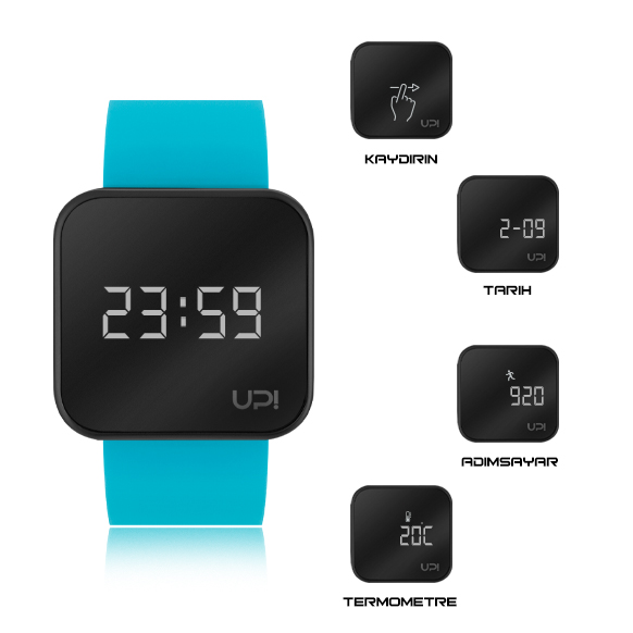UPWATCH TOUCH BLACK&TURQUOISE +