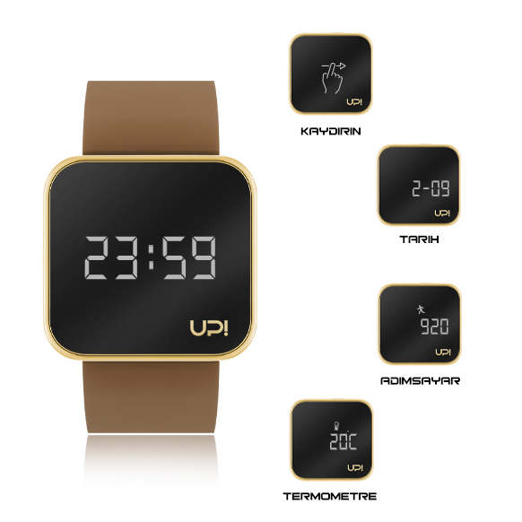 UPWATCH TOUCH SHINY GOLD&BROWN +