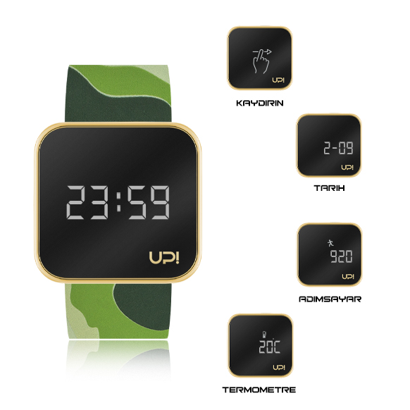 UPWATCH TOUCH SHINY GOLD&GREEN CAMOUFLAGE +