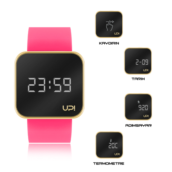 UPWATCH TOUCH SHINY GOLD&NPINK +