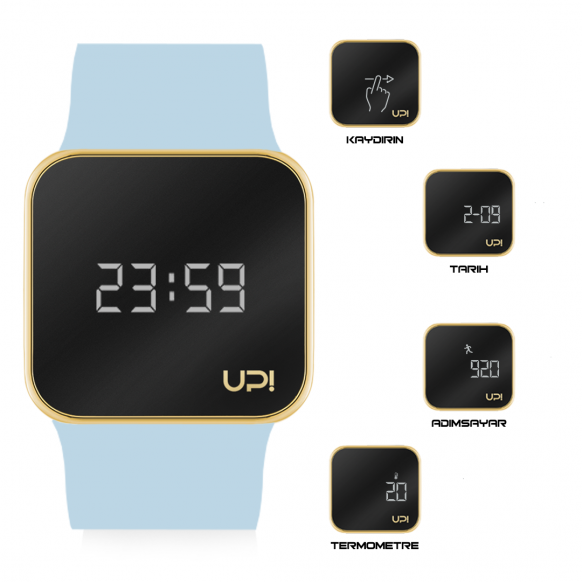 UPWATCH UPGRADE MATTE GOLD&BABY BLUE +