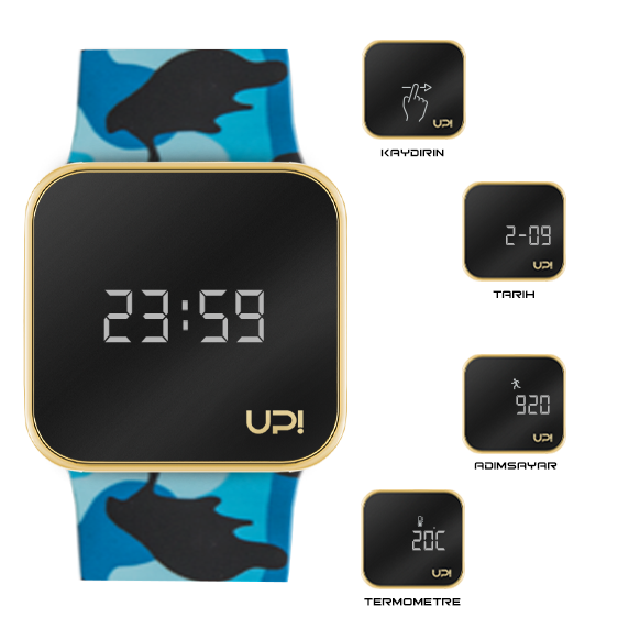 UPWATCH UPGRADE MATTE GOLD&BLUE CAMOUFLAGE +