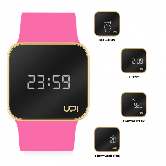 UPWATCH UPGRADE MATTE GOLD&NPINK +
