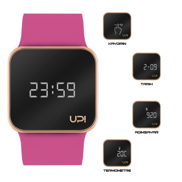 UPWATCH UPGRADE MATTE ROSE GOLD&NPINK +