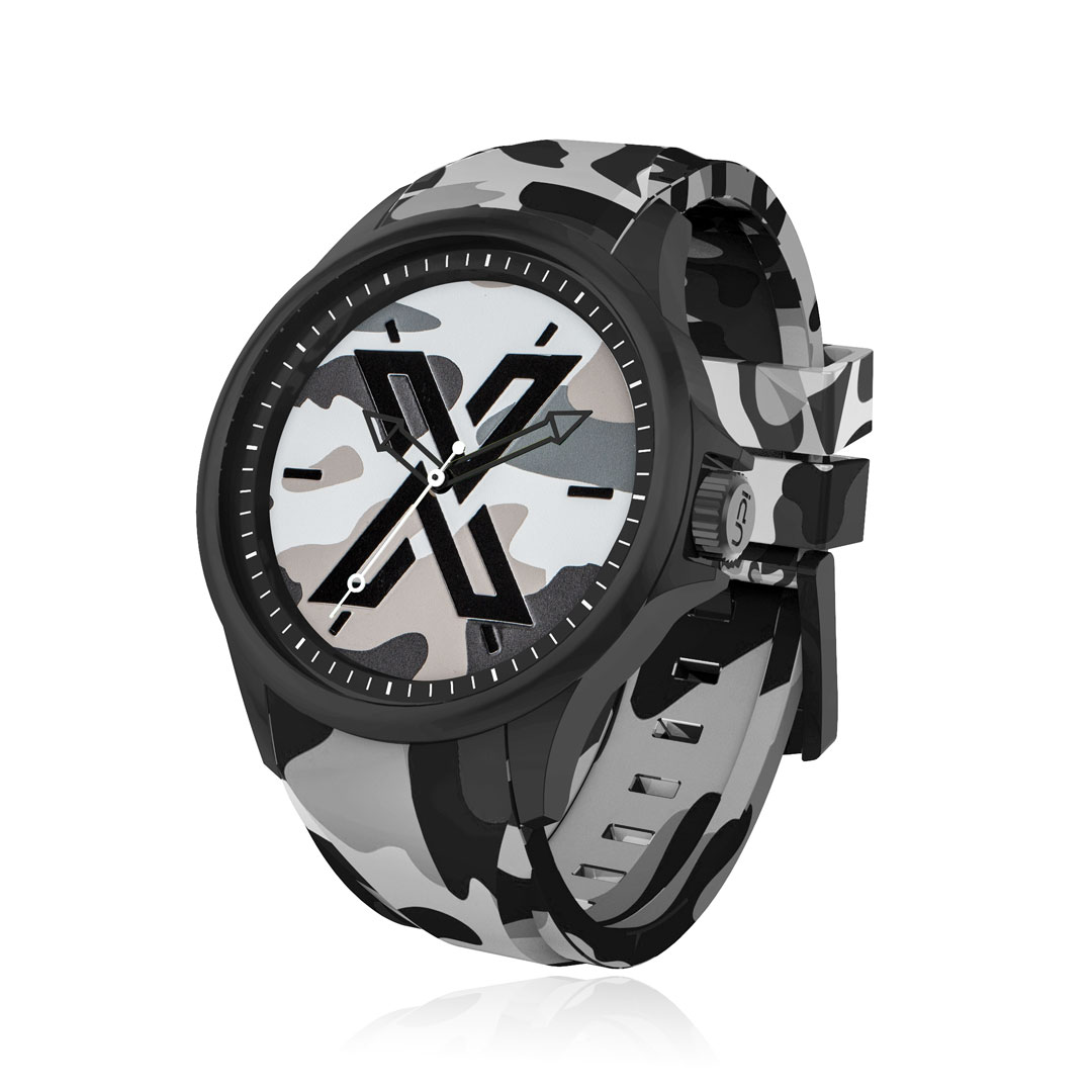 X WATCH CAMOUFLAGE BLACK