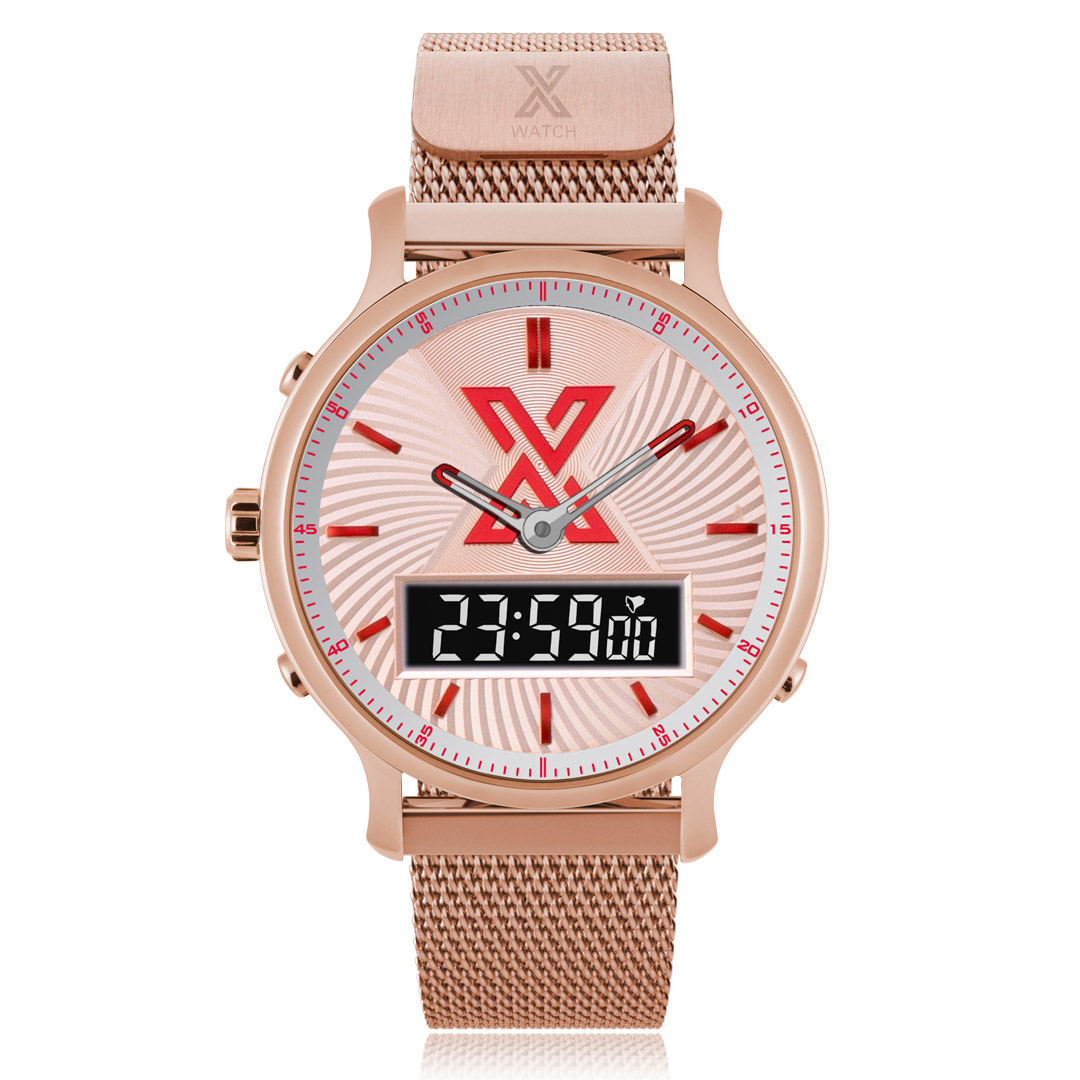 X WATCH DB ROSE&RED