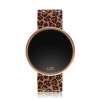 UPWATCH ROUND STEEL LEOPARD ROSE GOLD