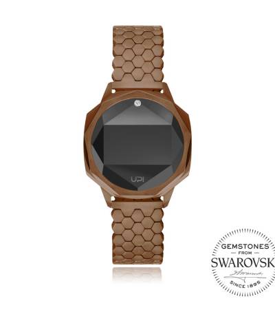 UPWATCH ICONIC BROWN ONE SET WITH SWAN TOPAZ
