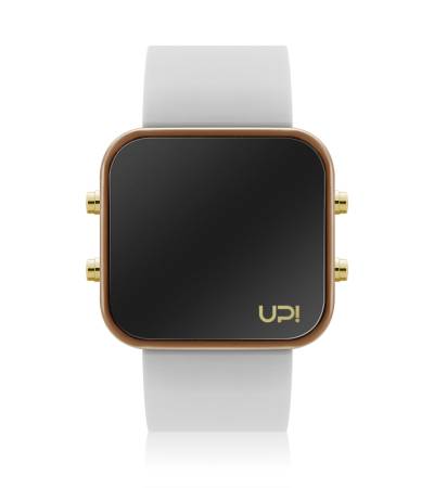 UPWATCH LED GBROWN&WHITE