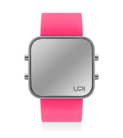UPWATCH LED GREY&NPINK
