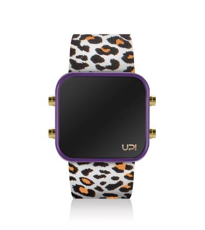 UPWATCH LED MINI GOLD PURPLE&LEOPARD