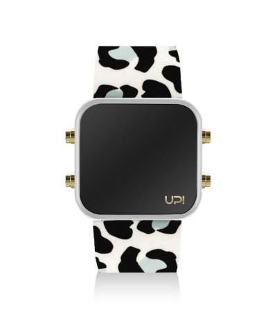 UPWATCH LED MINI GOLD WHITE BLUE LEOPARD