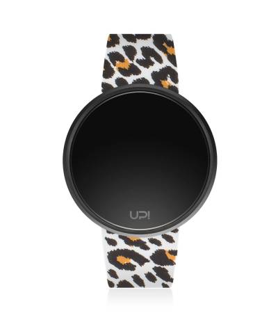 UPWATCH ROUND BLACK&LEOPARD