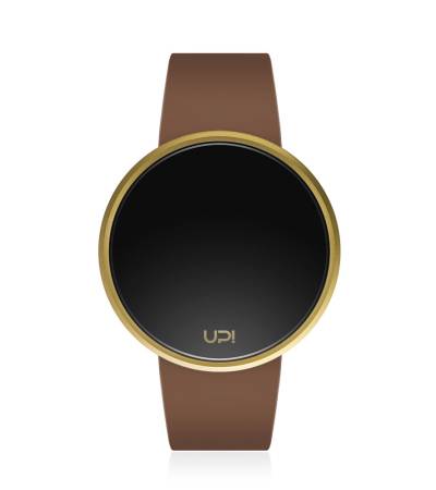 UPWATCH ROUND GOLD&BROWN