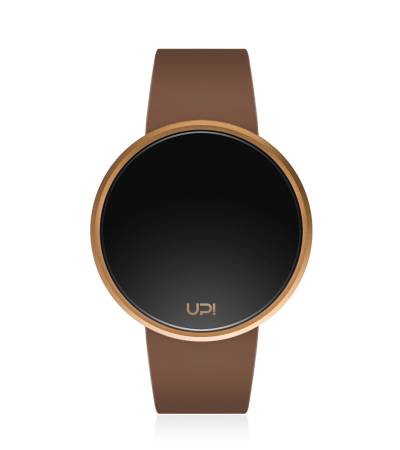 UPWATCH ROUND ROSE&BROWN