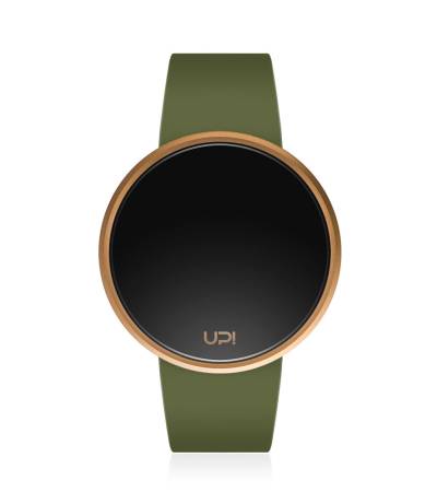 UPWATCH ROUND ROSE&GREEN
