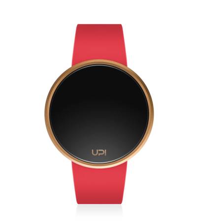 UPWATCH ROUND ROSE&RED