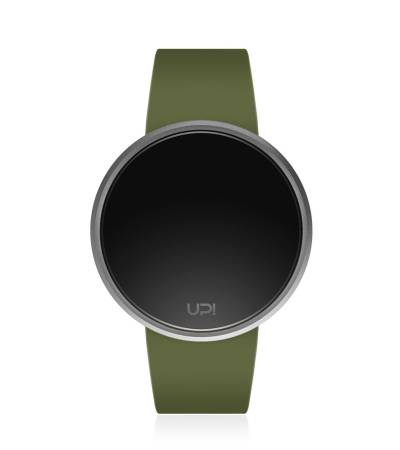 UPWATCH ROUND SILVER&GREEN