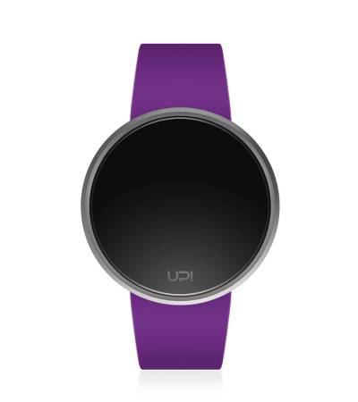 UPWATCH ROUND SILVER&PURPLE