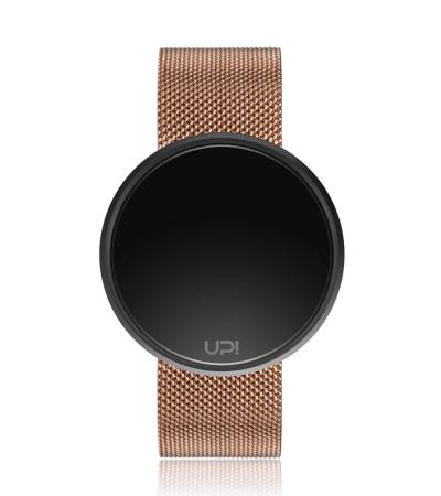 UPWATCH ROUND STEEL BLACK&ROSE TWO TONE