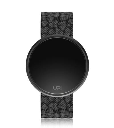 UPWATCH ROUND STEEL LEOPARD BLACK