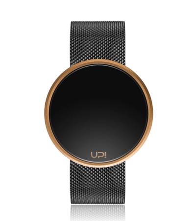 UPWATCH ROUND STEEL ROSE&BLACK TWO TONE