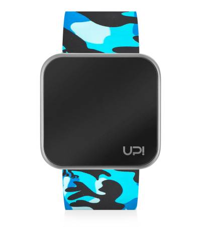 UPWATCH TOUCH MATTE SILVER&BLUE CAMOUFLAGE