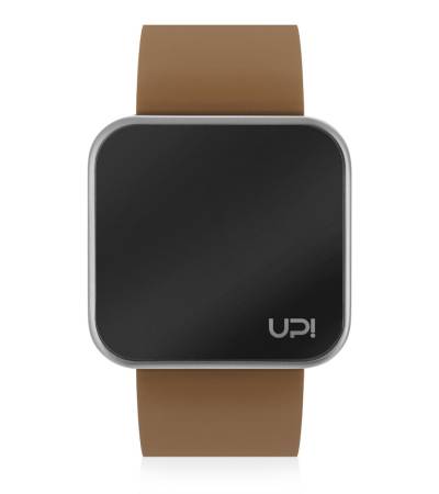 UPWATCH TOUCH MATTE SILVER&BROWN
