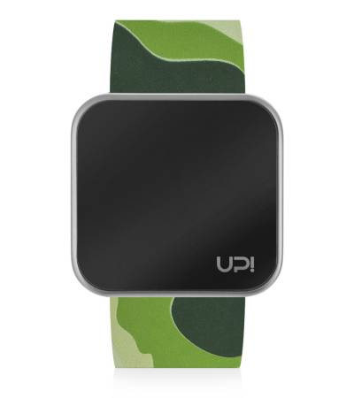 UPWATCH TOUCH MATTE SILVER&GREEN CAMOUFLAGE