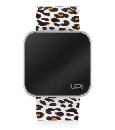 UPWATCH TOUCH MATTE SILVER&LEOPARD