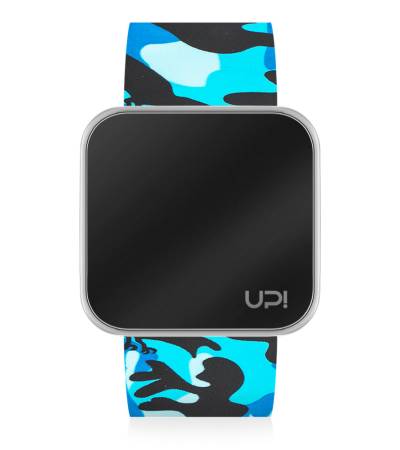 UPWATCH TOUCH SHINY SILVER&BLUE CAMOUFLAGE