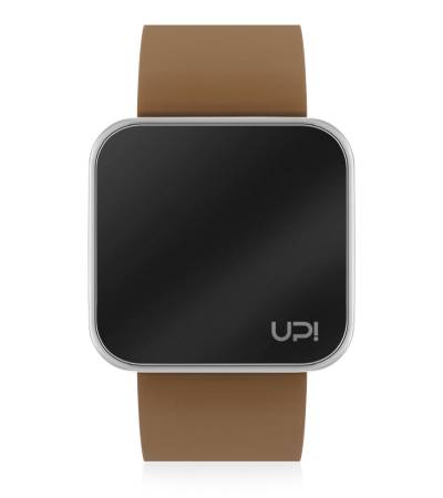 UPWATCH TOUCH SHINY SILVER&BROWN