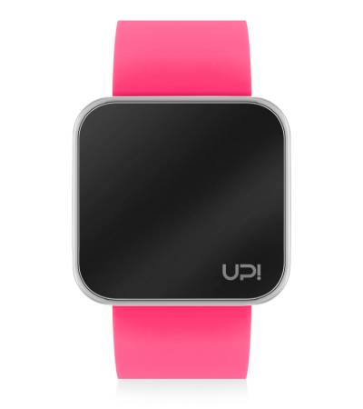 UPWATCH TOUCH SHINY SILVER&NPINK