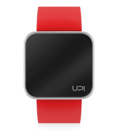 UPWATCH TOUCH SHINY SILVER&RED