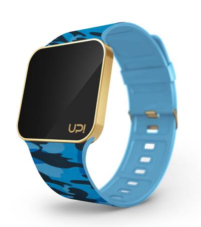 UPWATCH UPGRADE MATTE GOLD&BLUE CAMOUFLAGE +