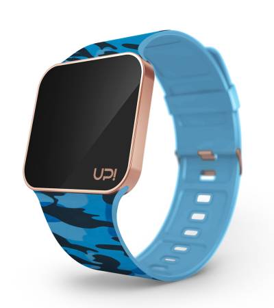 UPWATCH UPGRADE MATTE ROSE GOLD&BLUE CAMOUFLAGE +