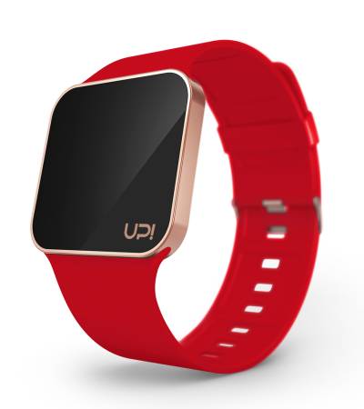 UPWATCH UPGRADE MATTE ROSE GOLD&RED +
